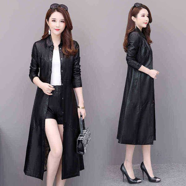 new autumn women leather jacket long pu leather jacket slim fashion punk female motorcycle clothing synthetic leather jacket spring 5xl j220, Black
new autumn women leather jacket long pu leather jacket slim fashion punk female motorcycle clothing synthetic leather jacket spring 5xl j220, Black