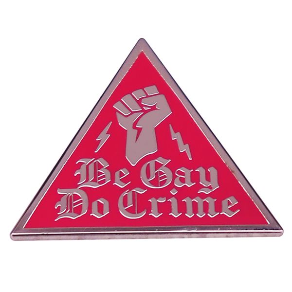 be gay do crime fist triangle enamel pin badge backpack decoration jewelry, Blue
be gay do crime fist triangle enamel pin badge backpack decoration jewelry, Blue
