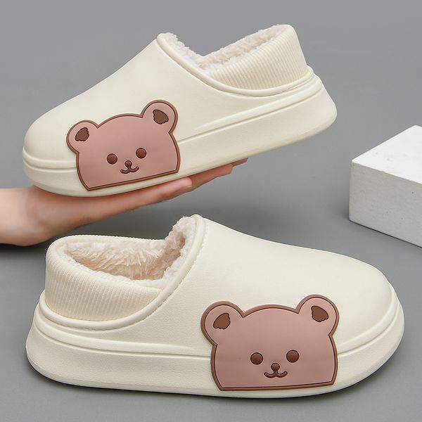 slippers waterproof winter plush shoes women home warm female indoor out eva cotton cartoon bear couples mens slides 221115, Black
slippers waterproof winter plush shoes women home warm female indoor out eva cotton cartoon bear couples mens slides 221115, Black