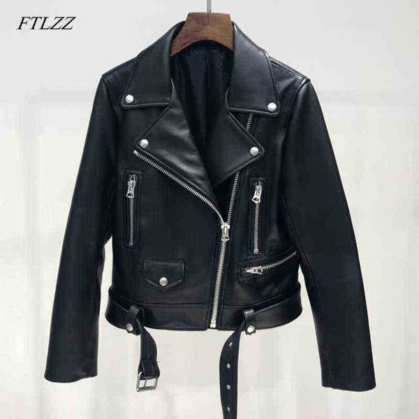 ftlzz new autumn women pu leather jacket woman zipper belt short jacket female black punk bomber faux leather outfit j220727
ftlzz new autumn women pu leather jacket woman zipper belt short jacket female black punk bomber faux leather outfit j220727