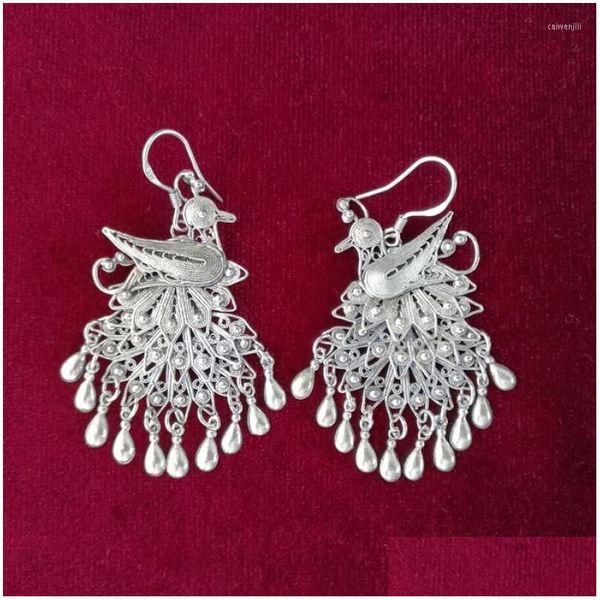 dangle chandelier dangle earrings ethnic style handmade filigree sierplated peacock fashion retro characteristic performance eardr dhyta, Silver
dangle chandelier dangle earrings ethnic style handmade filigree sierplated peacock fashion retro characteristic performance eardr dhyta, Silver