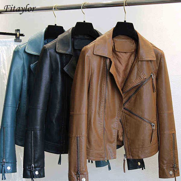 fitaylor spring autumn lapels faux leather short jacket women moto biker pu leather jackets casual street wear zipper basic outfit j220727, Black
fitaylor spring autumn lapels faux leather short jacket women moto biker pu leather jackets casual street wear zipper basic outfit j220727, Black