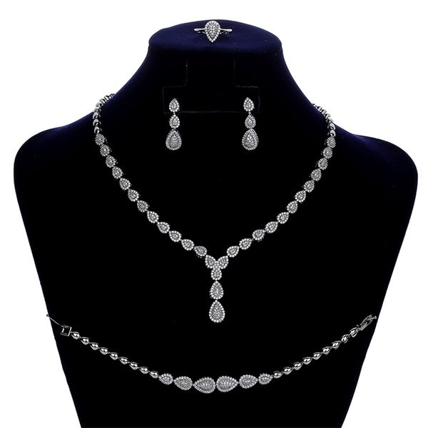 wedding jewelry sets hadiyana simple waterdrop temperament women necklace earrings ring and bracelet set cn150 conjunto de joyas 221115, Slivery;golden
wedding jewelry sets hadiyana simple waterdrop temperament women necklace earrings ring and bracelet set cn150 conjunto de joyas 221115, Slivery;golden
