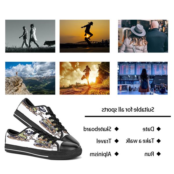 men women diy custom shoes low canvas skateboard sneakers triple black customization uv printing sports sneakers danta 154-4 
men women diy custom shoes low canvas skateboard sneakers triple black customization uv printing sports sneakers danta 154-4