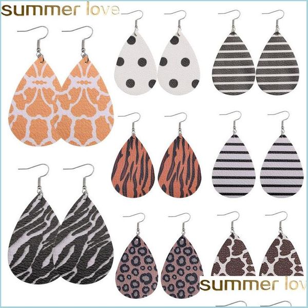 charm new design pu leather earrings for women leopard stripe dot pattern mti colors teardrop bohemia water drop jewelry delivery dhdwr, Golden
charm new design pu leather earrings for women leopard stripe dot pattern mti colors teardrop bohemia water drop jewelry delivery dhdwr, Golden