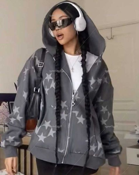 men's hoodies sweatshirts streetwear women retro fashion star pattern hoodie clothes goth hoodies women zip up sweatshirt men pullover, Black
men's hoodies sweatshirts streetwear women retro fashion star pattern hoodie clothes goth hoodies women zip up sweatshirt men pullover, Black
