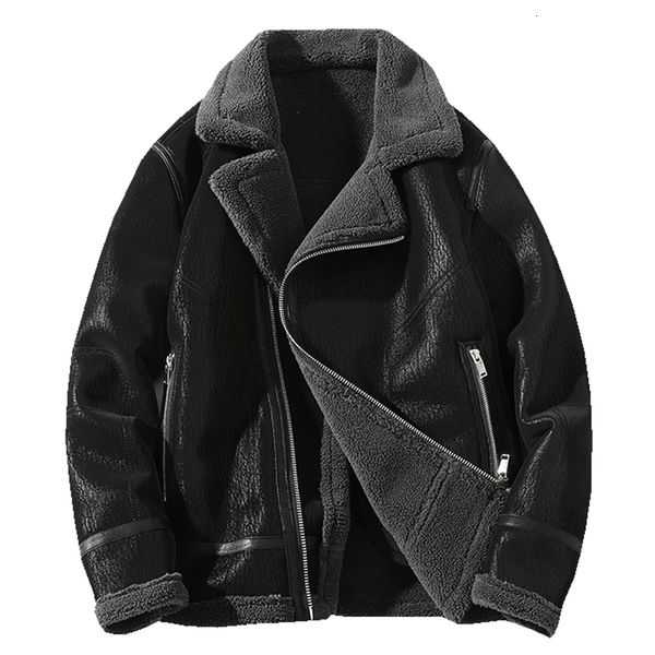 men's fur faux fur autumn and winter velvet leather jacket men's highend loose imitation fur a warm thick fashion handsome coat m5, Black
men's fur faux fur autumn and winter velvet leather jacket men's highend loose imitation fur a warm thick fashion handsome coat m5, Black