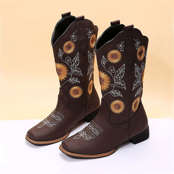 boots women flower embroidery shoes slipon riding boots lady square heel midcalf boot female winter thin plush shoe zapatos de mujer 221114, Black
boots women flower embroidery shoes slipon riding boots lady square heel midcalf boot female winter thin plush shoe zapatos de mujer 221114, Black