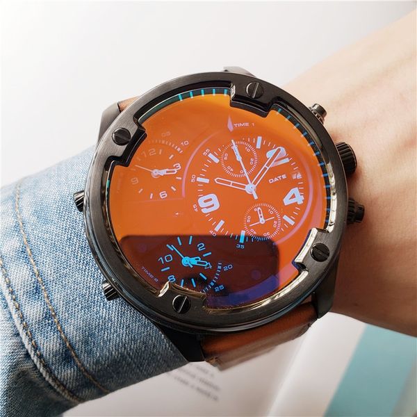 men's sports quartz dz7418 watch double movement 57mm large steel watch all hands can operate waterproof world time iced out watch, Slivery;brown
men's sports quartz dz7418 watch double movement 57mm large steel watch all hands can operate waterproof world time iced out watch, Slivery;brown