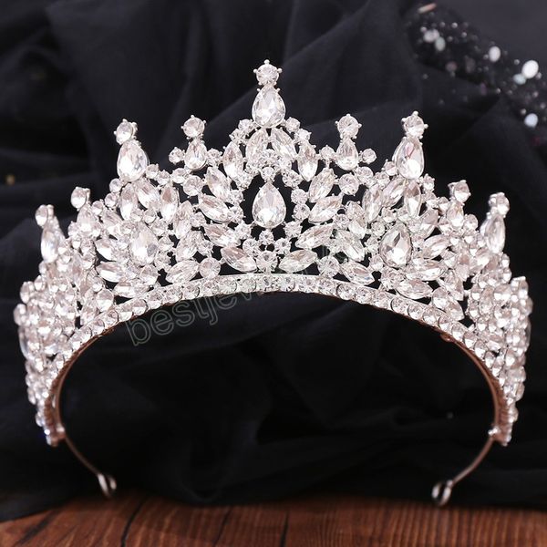 luxury crystal crown bridal tiara wedding women princess headpiece party hair jewelry accessories, White;golden
luxury crystal crown bridal tiara wedding women princess headpiece party hair jewelry accessories, White;golden