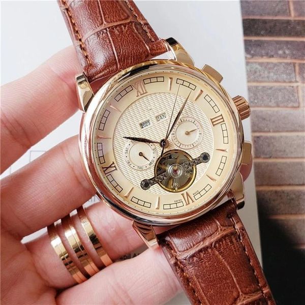 2021 luxury reloj ph brand watch casual men watches fashion polshorloge dress orologio leather strap automatic machinery224v, Slivery;brown
2021 luxury reloj ph brand watch casual men watches fashion polshorloge dress orologio leather strap automatic machinery224v, Slivery;brown