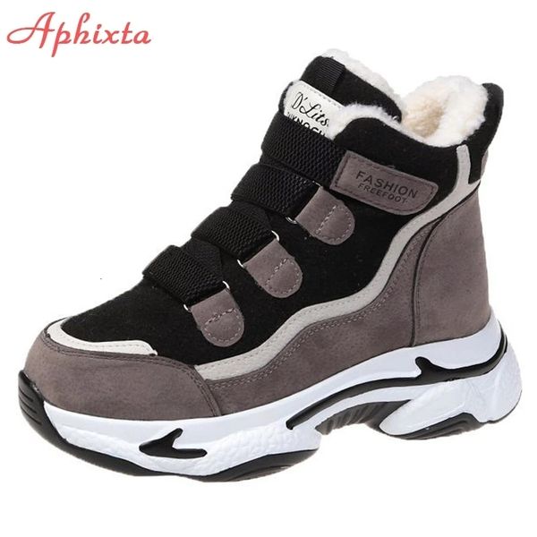 boots aphixta warm winter waterproof snow women hook loop suede plush shoes woman sneakers for botas mujer 221115, Black
boots aphixta warm winter waterproof snow women hook loop suede plush shoes woman sneakers for botas mujer 221115, Black