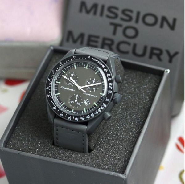 bioceramic mooswatch quartz mens brand watch full function chronograph watches mission to mercury 42mm luxury saturn clock wristwatches, Slivery;brown
bioceramic mooswatch quartz mens brand watch full function chronograph watches mission to mercury 42mm luxury saturn clock wristwatches, Slivery;brown