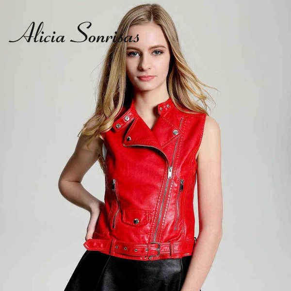 women red leather jacket belt pu vest motorcycle korean large size faux leathe vest moto fashion biker jacket j220727, Black
women red leather jacket belt pu vest motorcycle korean large size faux leathe vest moto fashion biker jacket j220727, Black