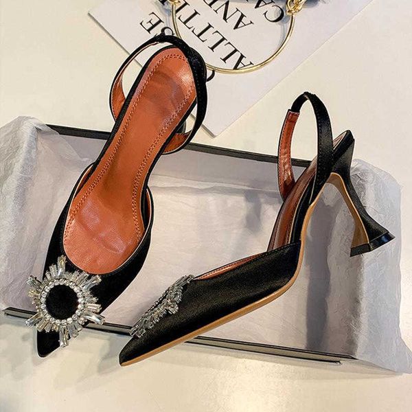 casual shoes high heels bridal luxury crystal slingback spring comfortable triangle, Black
casual shoes high heels bridal luxury crystal slingback spring comfortable triangle, Black