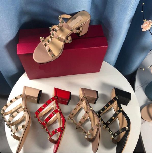 designer rivets women's slippers high heels sandals 2023 fashion outwear sand beach open toe 6.5cm thick heel shoes summer with box and, Black
designer rivets women's slippers high heels sandals 2023 fashion outwear sand beach open toe 6.5cm thick heel shoes summer with box and, Black