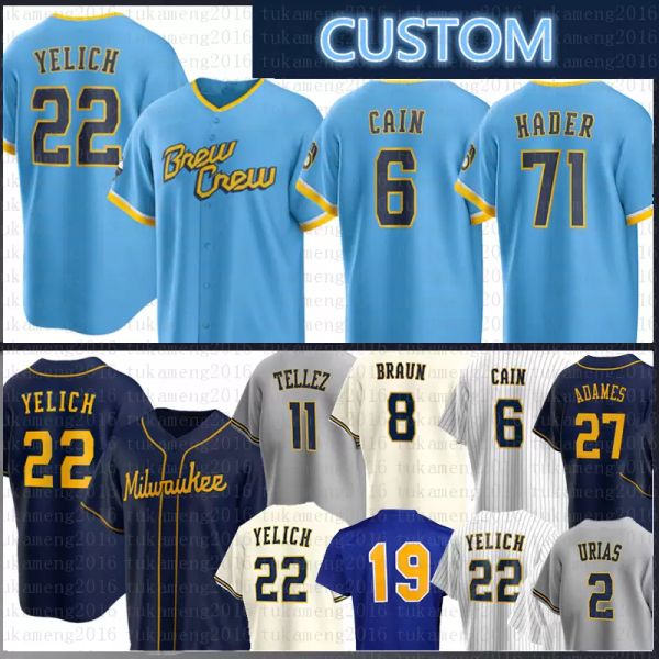 custom brewers baseball jersey 22 christian yelich willy adames josh hader tyrone taylor robin yount lorenzo cain jc mejia hunter renfroe lu, Blue;black
custom brewers baseball jersey 22 christian yelich willy adames josh hader tyrone taylor robin yount lorenzo cain jc mejia hunter renfroe lu, Blue;black