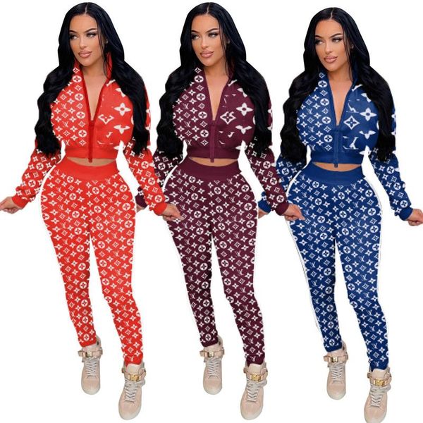 ladies ' suit designer new style elegant temperament letter printing long sleeve trousers zipper fashion leisure suit, Gray
ladies ' suit designer new style elegant temperament letter printing long sleeve trousers zipper fashion leisure suit, Gray