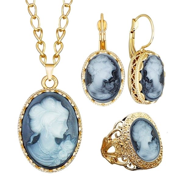 wedding jewelry sets 6 colors vintage lady queen cameo for women gold color pink blue gray fashion flower necklace earring ring 221115, Slivery;golden
wedding jewelry sets 6 colors vintage lady queen cameo for women gold color pink blue gray fashion flower necklace earring ring 221115, Slivery;golden