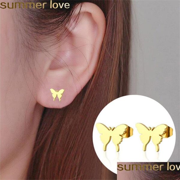 stud stainless steel rose butterfly earrings romantic gold plated stud for women lady girls hypoallergenic design jewelry drop delive dhixf, Golden;silver
stud stainless steel rose butterfly earrings romantic gold plated stud for women lady girls hypoallergenic design jewelry drop delive dhixf, Golden;silver