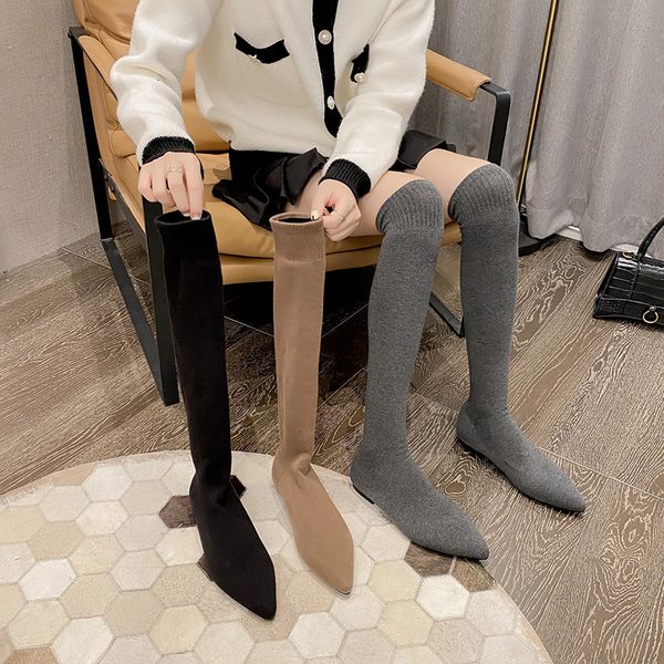 boots pointed toe women sock boots over the knee black brown gray stretch shoes fashion party pumps winter autumn party shoes 221114
boots pointed toe women sock boots over the knee black brown gray stretch shoes fashion party pumps winter autumn party shoes 221114