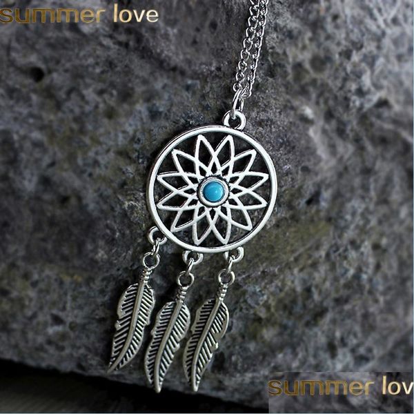 pendant necklaces fashion dream catcher leaves pendant necklace antique sier color alloy long chain necklaces for women girl jewelry dhha6, Silver
pendant necklaces fashion dream catcher leaves pendant necklace antique sier color alloy long chain necklaces for women girl jewelry dhha6, Silver