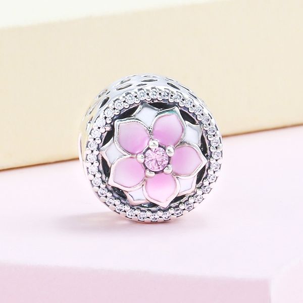 pink magnolia flower charm with original box for pandora sterling silver bracelet bangle women girls jewelry making accessories charms set f, Bronze;silver
pink magnolia flower charm with original box for pandora sterling silver bracelet bangle women girls jewelry making accessories charms set f, Bronze;silver