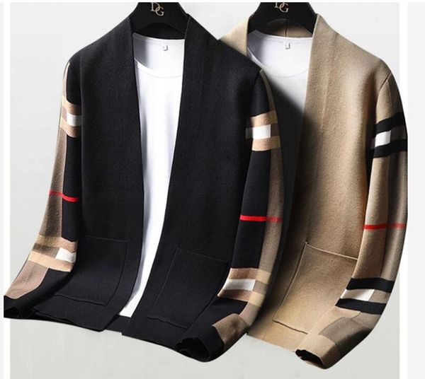 men's sweaters luxury spring and autumn men's sweater fashion knitted cardi classic plaid knitted cardigan casual long sleeve jack, White;black
men's sweaters luxury spring and autumn men's sweater fashion knitted cardi classic plaid knitted cardigan casual long sleeve jack, White;black