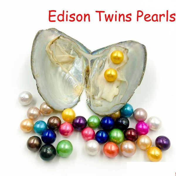 pearl diy 20pcs/lot oysters with round edison twins pearls beads 911 mm mticolors freshwater for gift jewelry vacuumpacked drop deliv dhosv, White
pearl diy 20pcs/lot oysters with round edison twins pearls beads 911 mm mticolors freshwater for gift jewelry vacuumpacked drop deliv dhosv, White