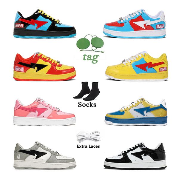 2023 new fashion designer quality running shoes sk8 low bapestas rocket iron abc black blue pink yellow green orange white women mens sports
2023 new fashion designer quality running shoes sk8 low bapestas rocket iron abc black blue pink yellow green orange white women mens sports