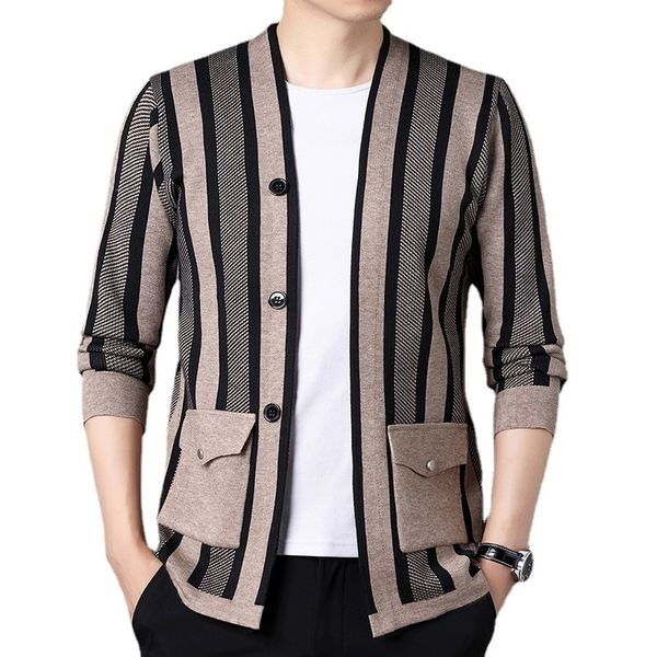 men's sweaters autum winter brand fashion knit cardigans sweater korean style slim fit coats sweater men 221114, White;black
men's sweaters autum winter brand fashion knit cardigans sweater korean style slim fit coats sweater men 221114, White;black