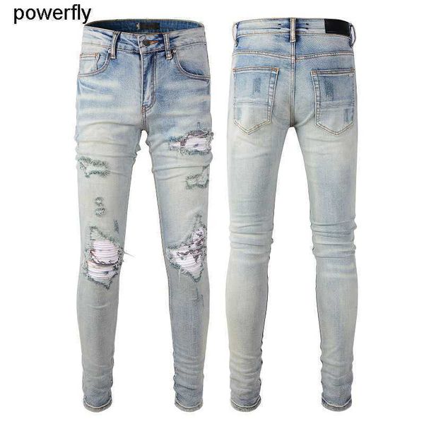 men's jeans designer fashion amirs hole patch jeans fashion men personalized design slim leggings jeans, Blue
men's jeans designer fashion amirs hole patch jeans fashion men personalized design slim leggings jeans, Blue