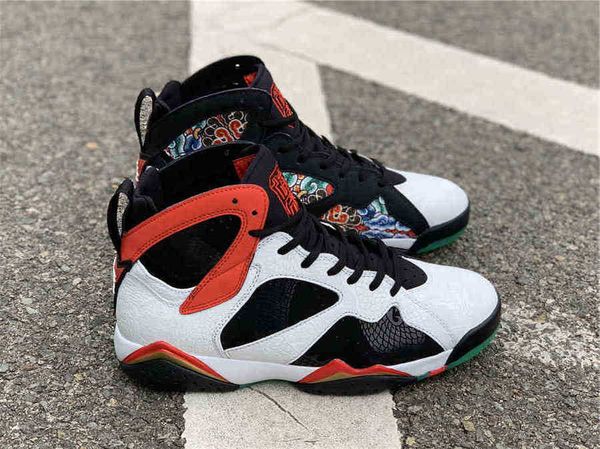 shoes air high og 7 gc china white chile red black metallic gold glow in the dark 7s outdoors mens authentic sneakers origina