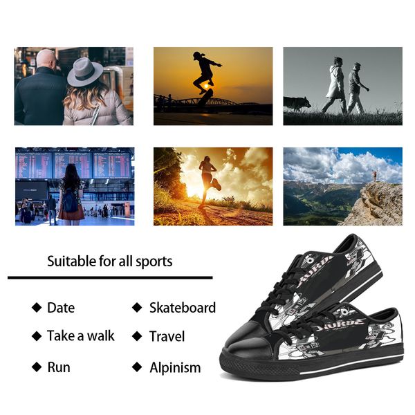 custom shoes classic canvas low cut skateboard casual triple black accept customization uv printing low mens womens sports sneakers breathab
custom shoes classic canvas low cut skateboard casual triple black accept customization uv printing low mens womens sports sneakers breathab