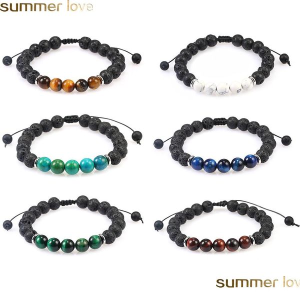 beaded men women 8mm lava rock stone bead bracelet essential oil diffuser braided rope tiger eye yoga beads bangle drop delivery jew dhgg8, Black
beaded men women 8mm lava rock stone bead bracelet essential oil diffuser braided rope tiger eye yoga beads bangle drop delivery jew dhgg8, Black