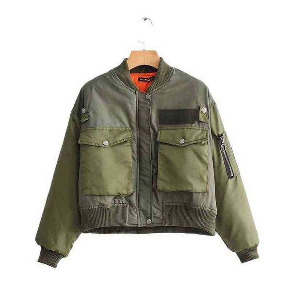 womens autumn winther fashion green short outfit chic lady long sleeve bags solid bomber jackets 2022 girls jackets j220727, Black
womens autumn winther fashion green short outfit chic lady long sleeve bags solid bomber jackets 2022 girls jackets j220727, Black