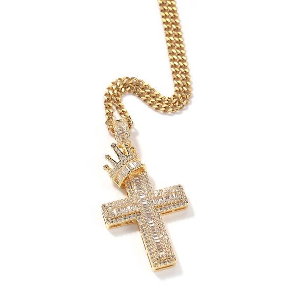 cubic zircon diamond cross necklace hip hop heavy iced out crown pendant necklaces, Silver
cubic zircon diamond cross necklace hip hop heavy iced out crown pendant necklaces, Silver