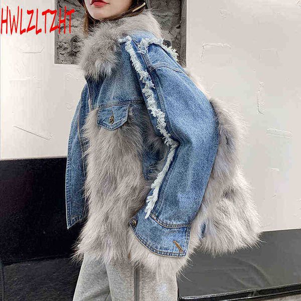hairy sticks denim jacket female spring winter denim furthick loose jacket faux fur single breasted jacket women j220727, Black
hairy sticks denim jacket female spring winter denim furthick loose jacket faux fur single breasted jacket women j220727, Black