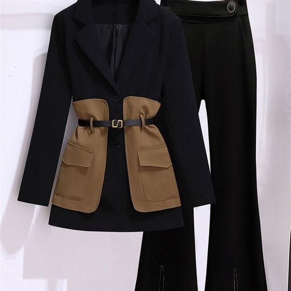womens two piece pants casual blazer set korean fashion elegant spring and autumn midi suit coatblack twopiece femlae clothing 221115, White
womens two piece pants casual blazer set korean fashion elegant spring and autumn midi suit coatblack twopiece femlae clothing 221115, White