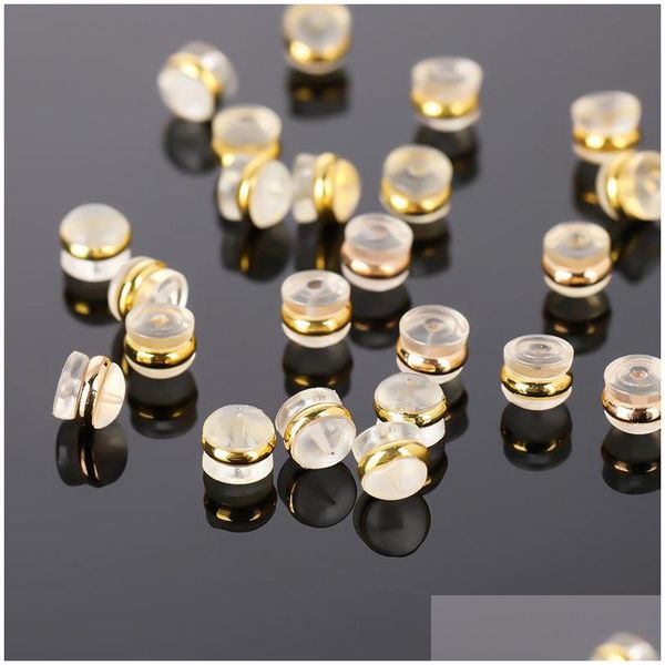 earring back 50pcs/bag round sile earplugs stud earring backs support plug earrings jewelry accessories drop delivery findings compon dhu9b, White
earring back 50pcs/bag round sile earplugs stud earring backs support plug earrings jewelry accessories drop delivery findings compon dhu9b, White