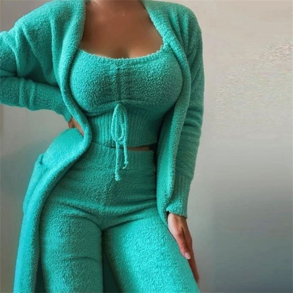 womens two piece pants soft fuzzy solid women three set autumn winter fashion outfits casual plush laceup vestlong cardigantrousers suits 22, White
womens two piece pants soft fuzzy solid women three set autumn winter fashion outfits casual plush laceup vestlong cardigantrousers suits 22, White