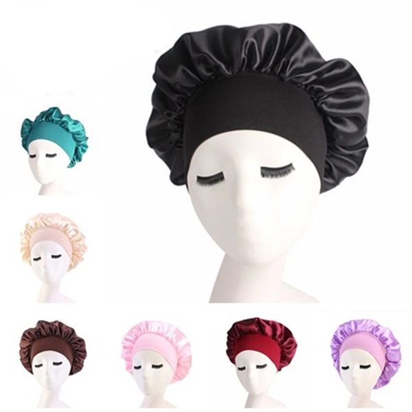 new women's satin sleeping beanie/skull caps fashion wide edge high elastic headband night hair cap ac502, Blue;gray
new women's satin sleeping beanie/skull caps fashion wide edge high elastic headband night hair cap ac502, Blue;gray