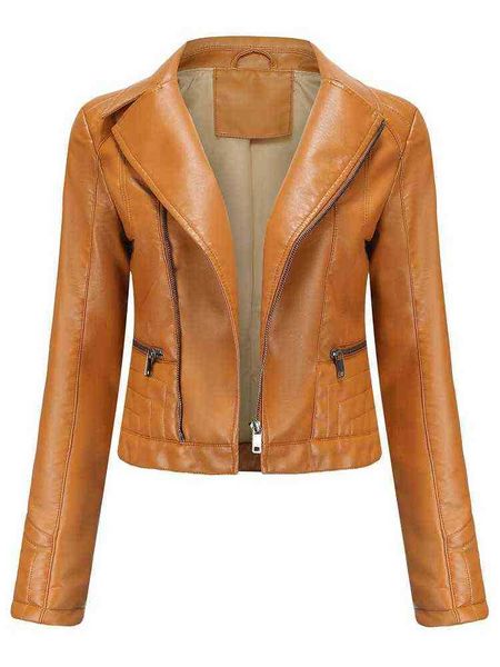 autumn pu leather jackets womens classic moto biker streetwear jacket lady basic jacket plus size short outerwear j220727, Black
autumn pu leather jackets womens classic moto biker streetwear jacket lady basic jacket plus size short outerwear j220727, Black