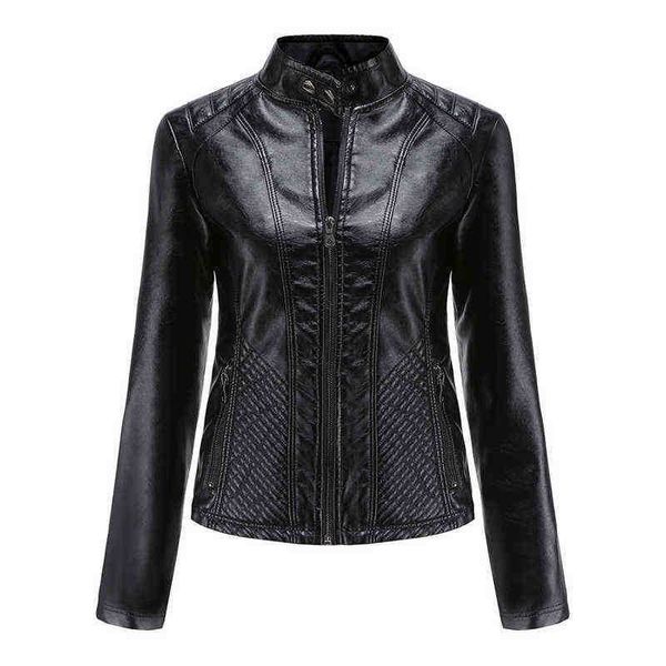 2021 faux leather jacket women new casual simple trendy thin fur coat allmatching long sleeves motorcycle black leather j220727
2021 faux leather jacket women new casual simple trendy thin fur coat allmatching long sleeves motorcycle black leather j220727