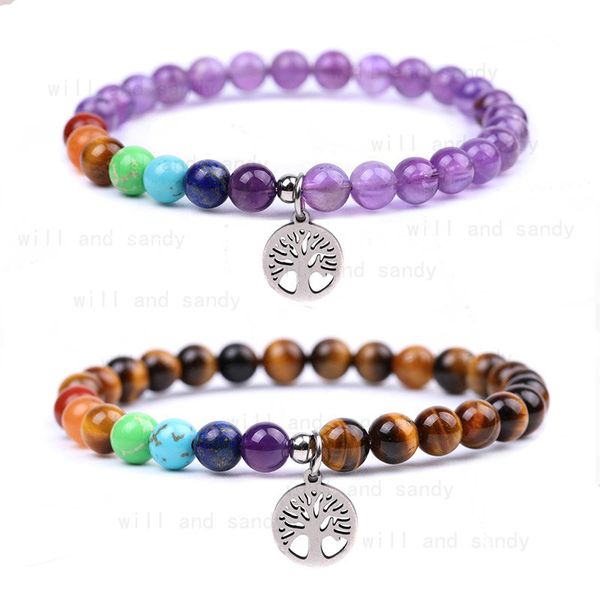 natural stone beaded strand bracelets yoga 7 chakra amethyst tiger eye turquoise tree of life charm bracelet for women fashion jewelry, Black
natural stone beaded strand bracelets yoga 7 chakra amethyst tiger eye turquoise tree of life charm bracelet for women fashion jewelry, Black