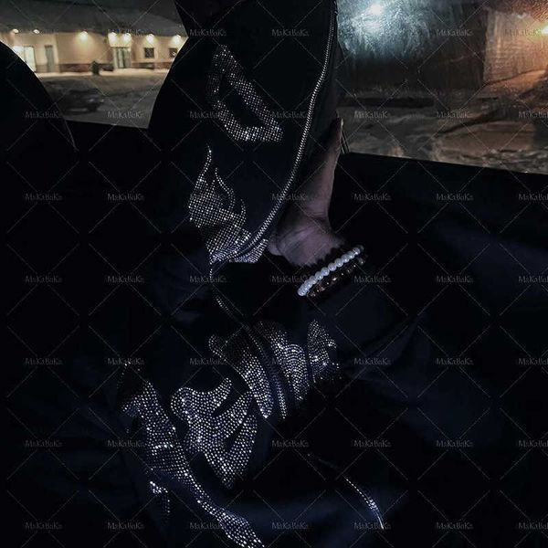 men's hoodies sweatshirts y2k demon rhinestone graphics zip hooded sweatshirt men's hoodies harajuku goth oversized hoodie grunge, Black
men's hoodies sweatshirts y2k demon rhinestone graphics zip hooded sweatshirt men's hoodies harajuku goth oversized hoodie grunge, Black