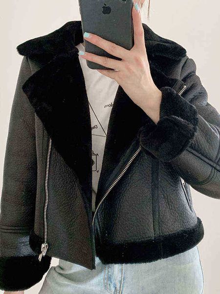 ailegogo new women autumn winter thick faux lamb leather short jacket moto biker female pu leather warm jacket black outfit j220727
ailegogo new women autumn winter thick faux lamb leather short jacket moto biker female pu leather warm jacket black outfit j220727