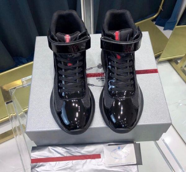 perfect americas cup high-sneakers shoes men casual walking rubber sole men's sports mesh fabric patent leather outdoor trainers box eu, Black
perfect americas cup high-sneakers shoes men casual walking rubber sole men's sports mesh fabric patent leather outdoor trainers box eu, Black