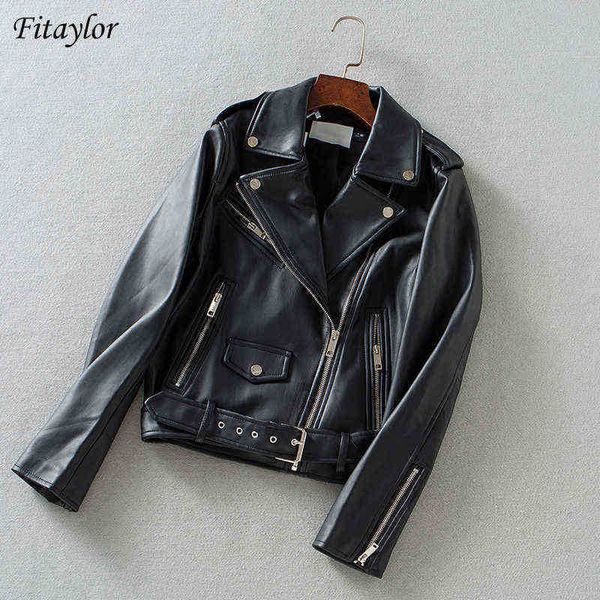 fitaylor 2022 new spring women pu faux leather jacket with belt autumn moto biker loose leather jacket streetwear ladies outrunner j220727, Black
fitaylor 2022 new spring women pu faux leather jacket with belt autumn moto biker loose leather jacket streetwear ladies outrunner j220727, Black