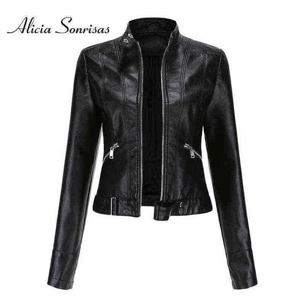 red faux leather moto jacket women short stand collar retro urban leisure lady balck leather thin biker faux fur jacket j220727, Black
red faux leather moto jacket women short stand collar retro urban leisure lady balck leather thin biker faux fur jacket j220727, Black